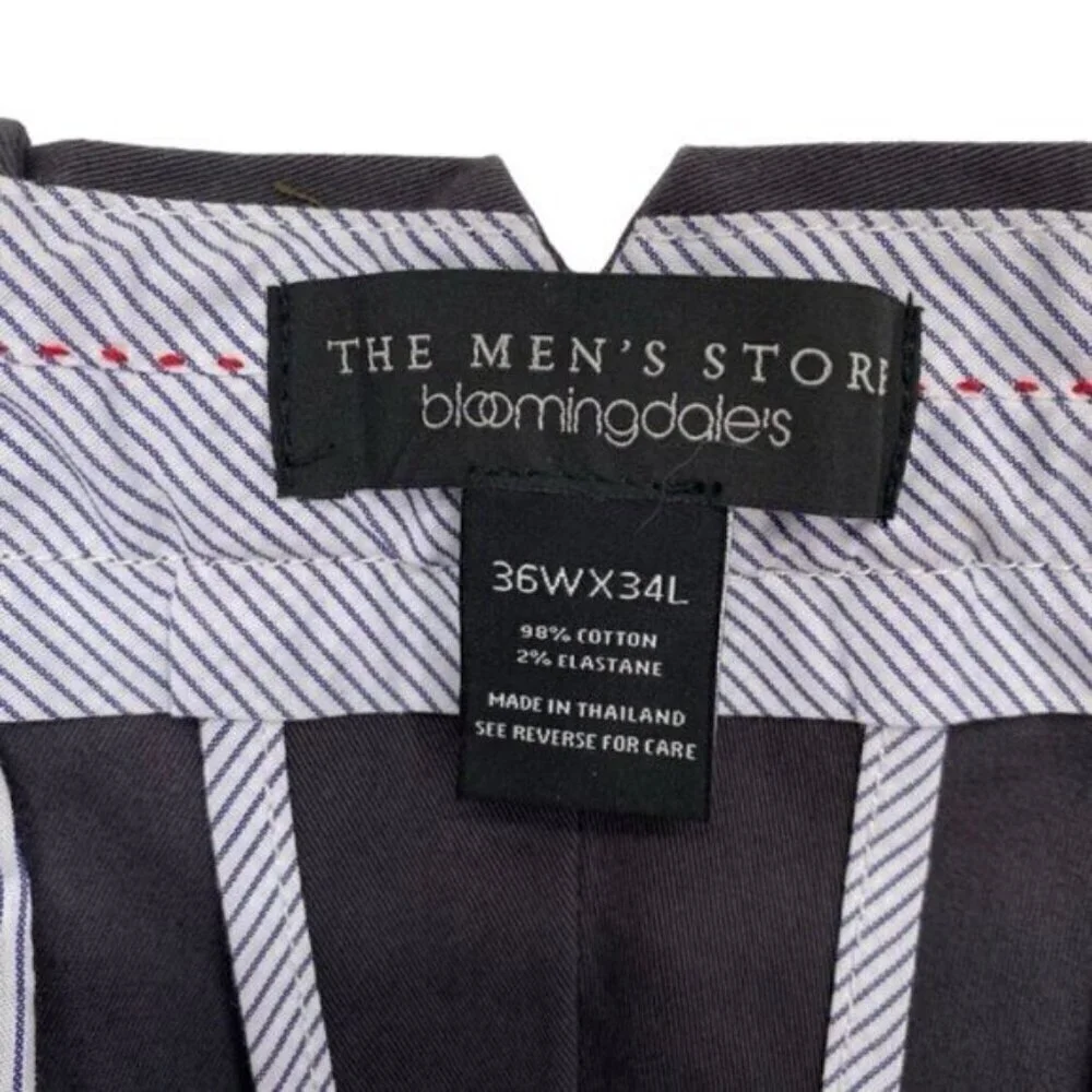 Bloomingdales Mens Cotton Tailored Fit Khaki Chino Pants New